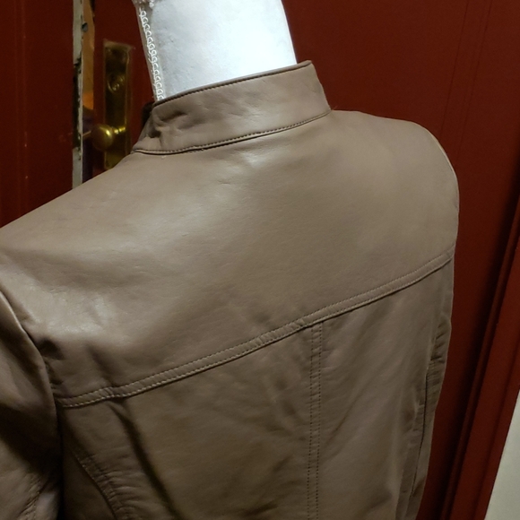 APT 9 FAUX LEATHER BROWN JACKET SIZE MEDIUM - Picture 7 of 13